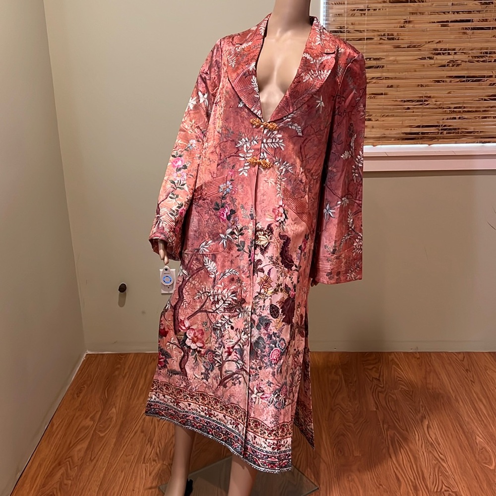 Camilla All My Avignon Jacket In Floral Multi-colored With Bell Sleeves Size L